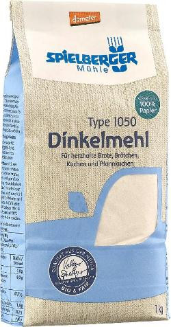 Produktfoto zu Spielberger Mühle Dinkelmehl 1kg Type 1050