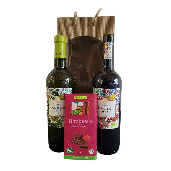 Produktfoto zu Geschenkset Wein & Schokolade