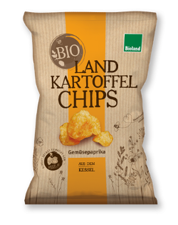 Produktfoto zu Landkartoffelchips Gemüsepaprika