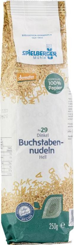 Produktfoto zu Dinkel Buchstabennudeln