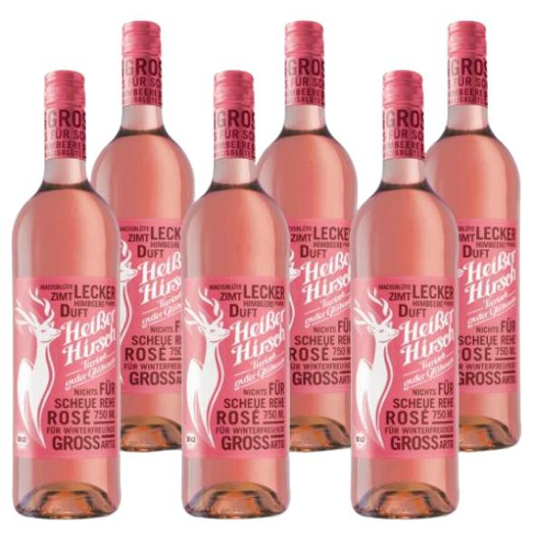 Produktfoto zu Glühwein Heißer Hirsch rose 6x0,75l