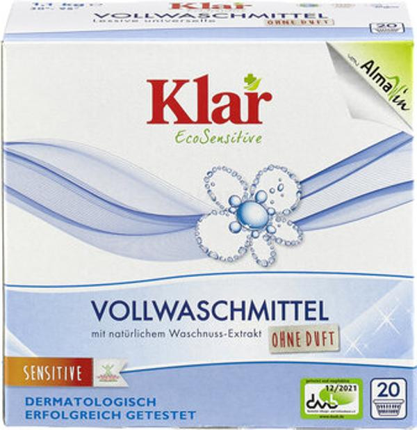 Produktfoto zu Vollwaschmittel sensititve 1kg von Klar