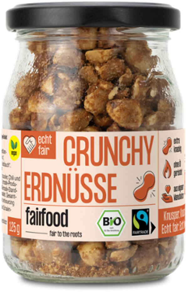 Produktfoto zu Crunchy Erdnüsse, geröstet im Glas