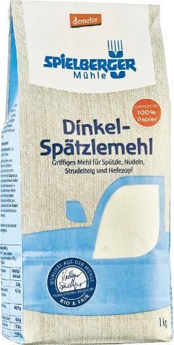 Produktfoto zu Spätzlemehl Dinkel 1kg