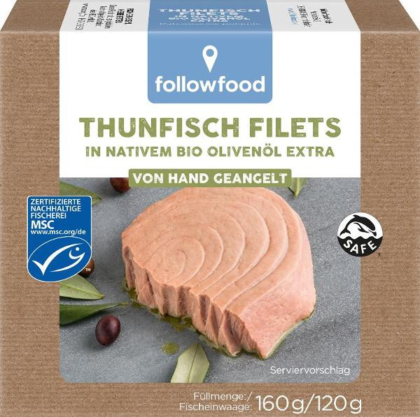 Produktfoto zu Thunfischfilets in Olivenöl 260g