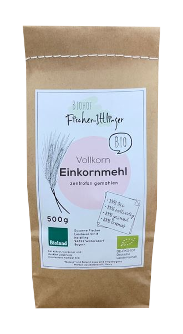 Produktfoto zu Einkornvollkornmehl 500g