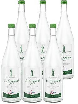 Produktfoto zu Mineralwasser St.Leonhard medium 6x1l