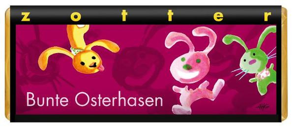 Produktfoto zu Osterschokolade Bunte Osterhasen