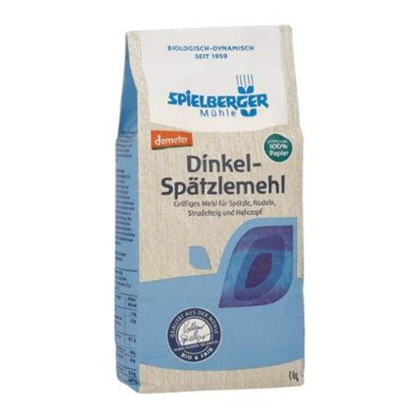 Produktfoto zu Griffiges Dinkelmehl für Spätzle, Nudeln, Strudelteig, Hefezopf, 1kg