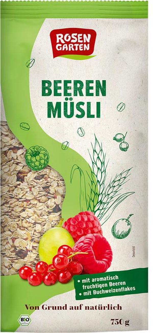 Produktfoto zu Rosengarten Müsli Beeren 750g