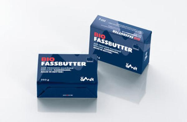 Produktfoto zu Fassbutter Sauerrahm 250g