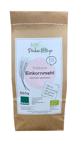 Produktfoto zu Einkornvollkornmehl 500g